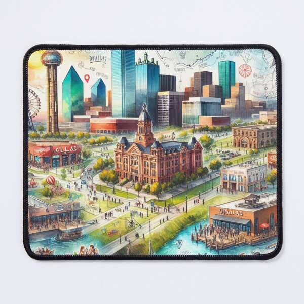Item preview, Dallas - Illustrated map designed and sold by Dominika Farkašová.