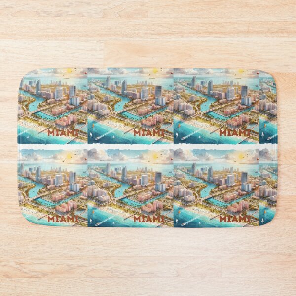 Item preview, Miami - Illustrated map designed and sold by Dominika Farkašová.