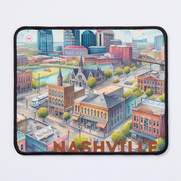 Item preview, Nashville - Illustrated map designed and sold by Dominika Farkašová.