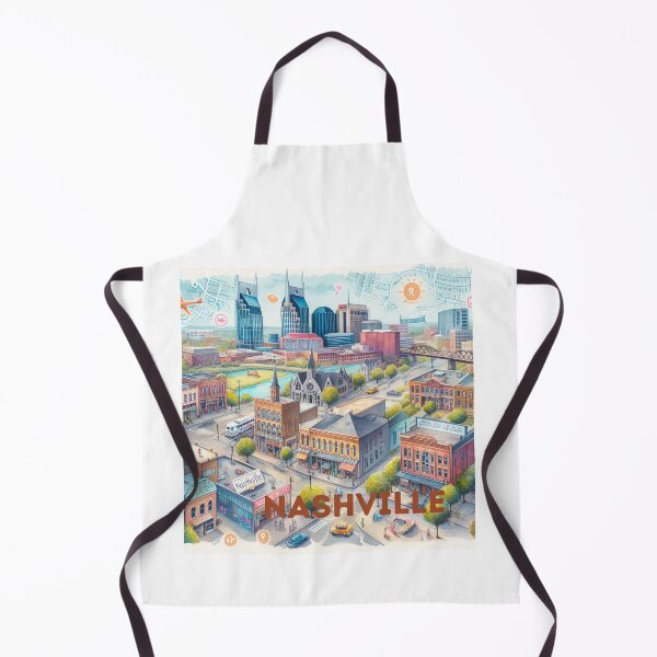 Item preview, Nashville - Illustrated map designed and sold by Dominika Farkašová.