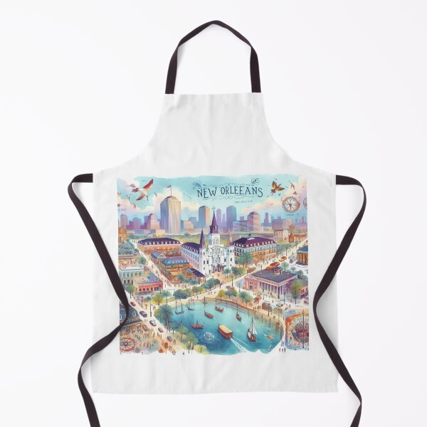 Item preview, New Orleans - Illustrated map designed and sold by Dominika Farkašová.