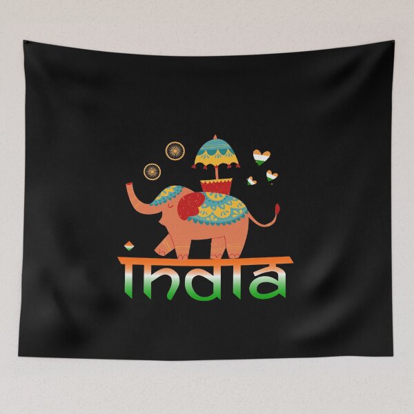 Item preview, indian elephant, Indian flag  designed and sold by AnyMar2023.