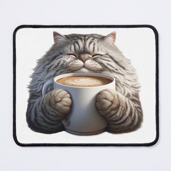 Item preview, Cat with coffee designed and sold by ElianNB.