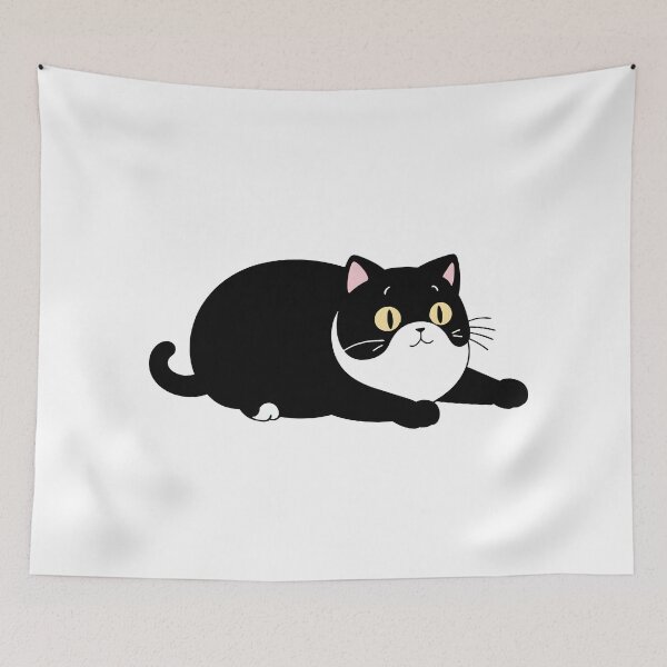 Item preview, Cute Black and White Cat Loaf designed and sold by vaporworld.