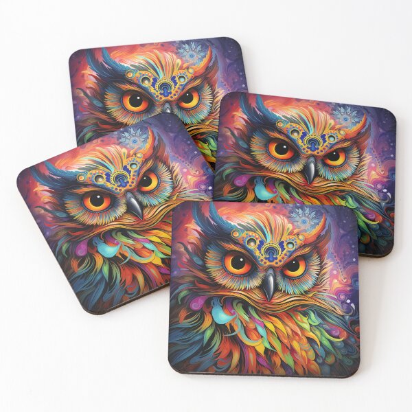 Item preview, Psychedelic Owl designed and sold by TheGlassPortal.