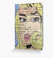 Pop Art Girl Greeting Card