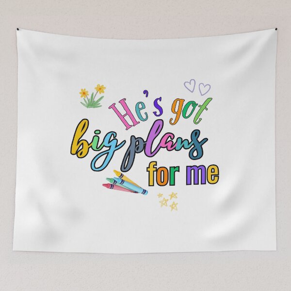 Item preview, He's Got Big Plans for Me Colorful Kids Jesus Shirt Crayon  designed and sold by FreedByJesus.