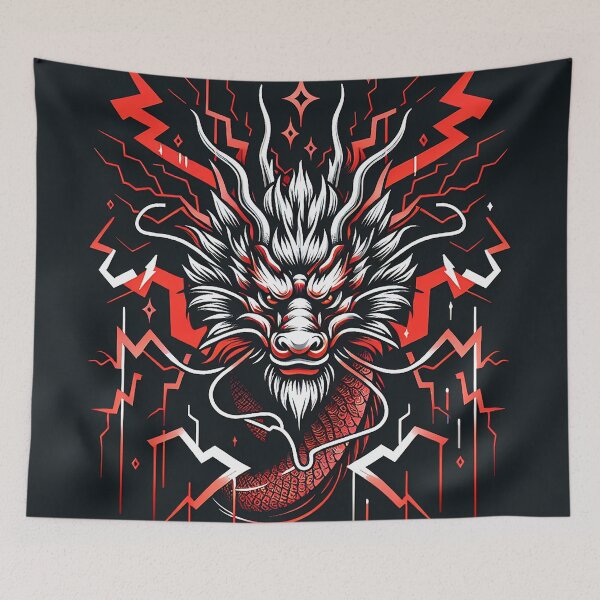 Item preview, Chinese Dragon in Red Lightning designed and sold by zzz888.