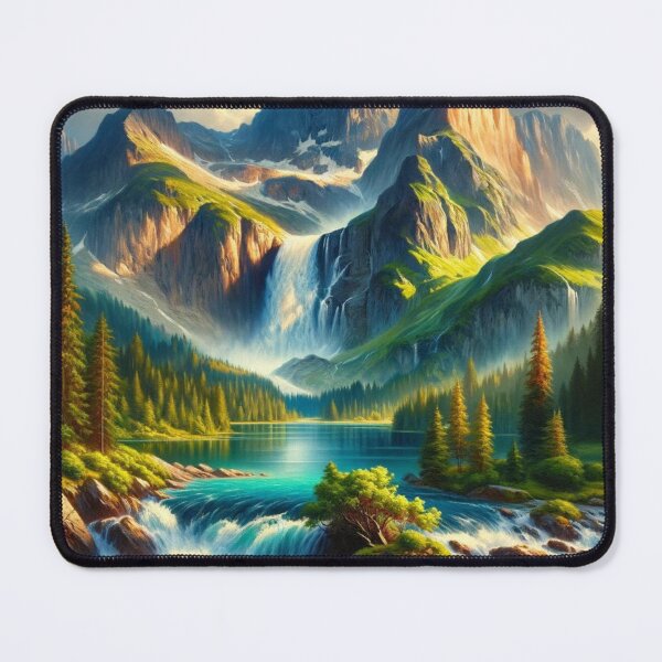 Item preview, Cascade Majesty: Mountains, Lake, and Waterfall designed and sold by Prosser87.