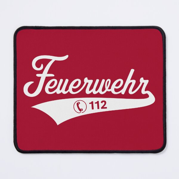 Item preview, Fire department Tel. 112 (emergency call / fireman / lettering / white) designed and sold by MrFaulbaum.