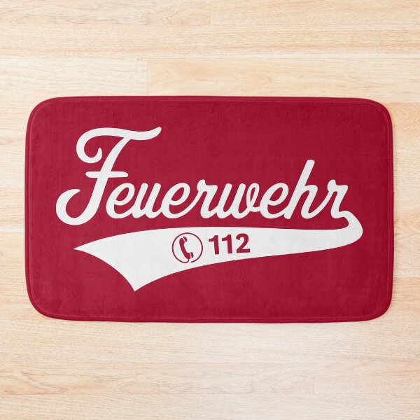 Item preview, Fire department Tel. 112 (emergency call / fireman / lettering / white) designed and sold by MrFaulbaum.