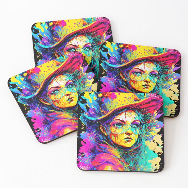 Item preview, A Woman With Colorful Paint Splashes. designed and sold by ffcstore.