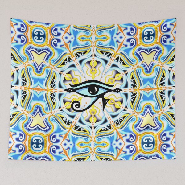 Item preview, Eye of Horus Egypt Protection Lucky Charm Mandala designed and sold by nitty-gritty.