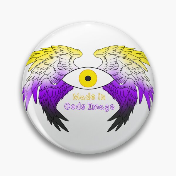 Item preview, Made in Gods Image Nonbinary Pride designed and sold by LossCreator.