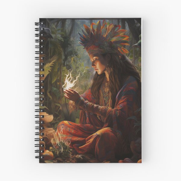 Artikelvorschau, DMT-Kunst ... Mutter Ayahuasca ... Schamane entworfen und verkauft von TheGlassPortal.