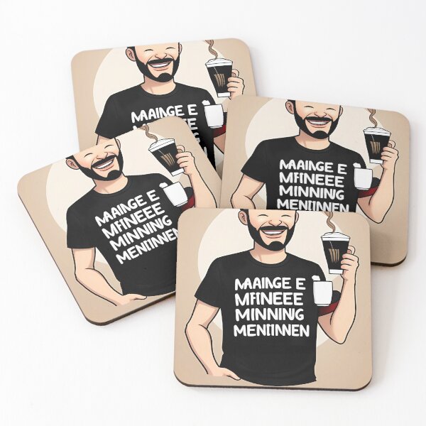 Item preview, Happy man drinking coffee designed and sold by pretty-Designed.