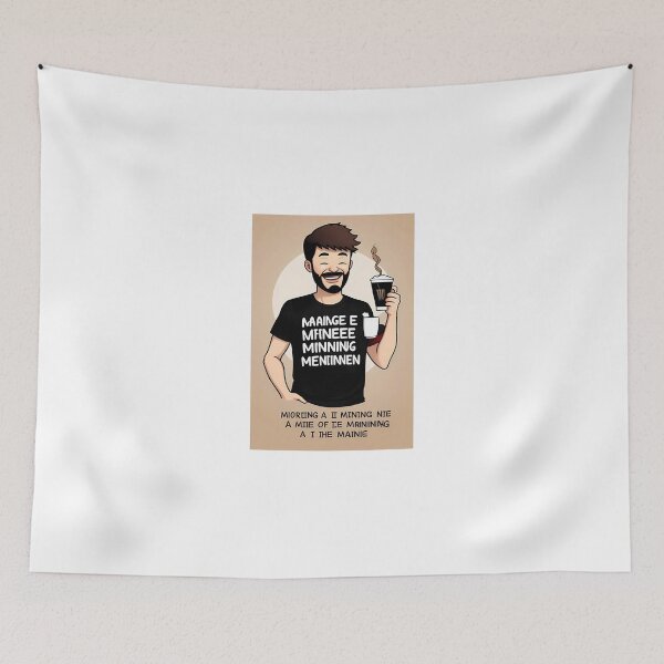 Item preview, Happy man drinking coffee designed and sold by pretty-Designed.