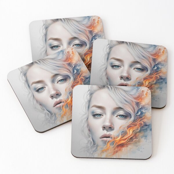 Item preview, Woman in watercolor waves designed and sold by S89genY.