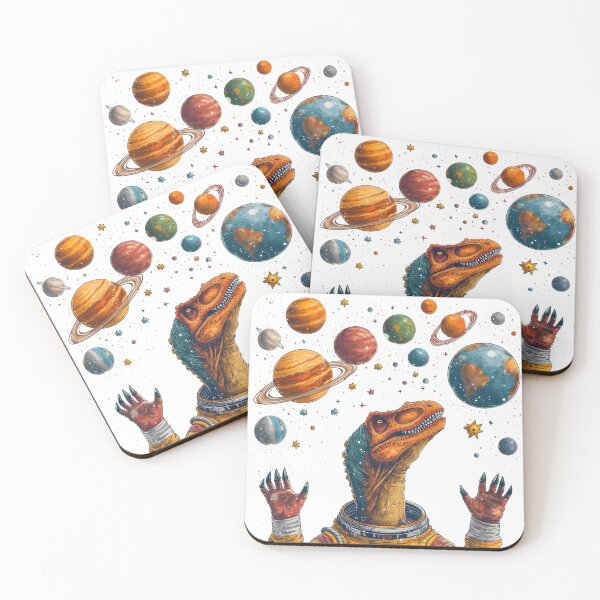 Item preview, Dino in Space Funny Dinosaur Astronaut Solar System designed and sold by SecretDicer.