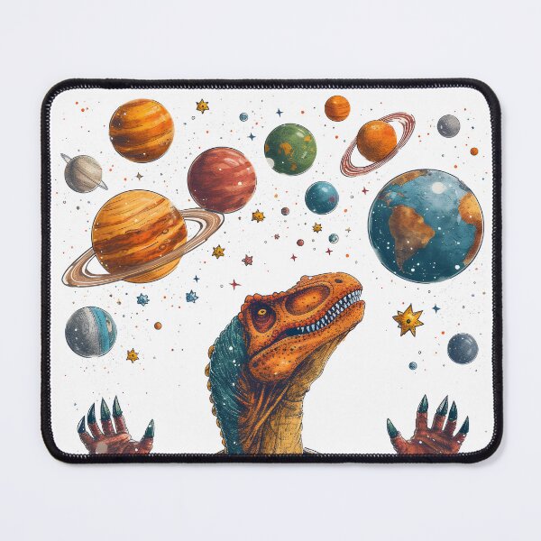 Item preview, Dino in Space Funny Dinosaur Astronaut Solar System designed and sold by SecretDicer.