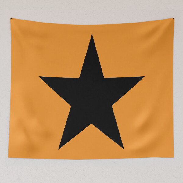 Item preview, Single BLACK STAR on an ORANGE Background designed and sold by RachelMacht.