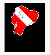 Ecudaor Shirt Diver Flag T Shirt Scuba Diver Shirt Photographic Print