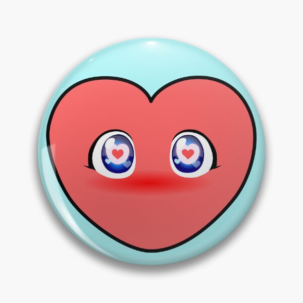 Item preview, Valentine's Day Cute manga heart with lovely eyes designed and sold by digidecalden.