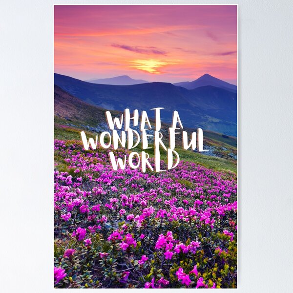 What A Wonderful World Posters for Sale | Redbubble