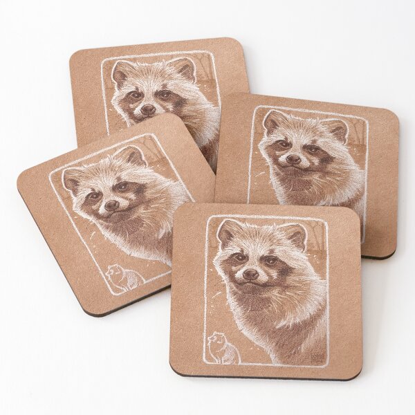 Item preview, Tanuki - Raccoon dog designed and sold by LoisaArt.