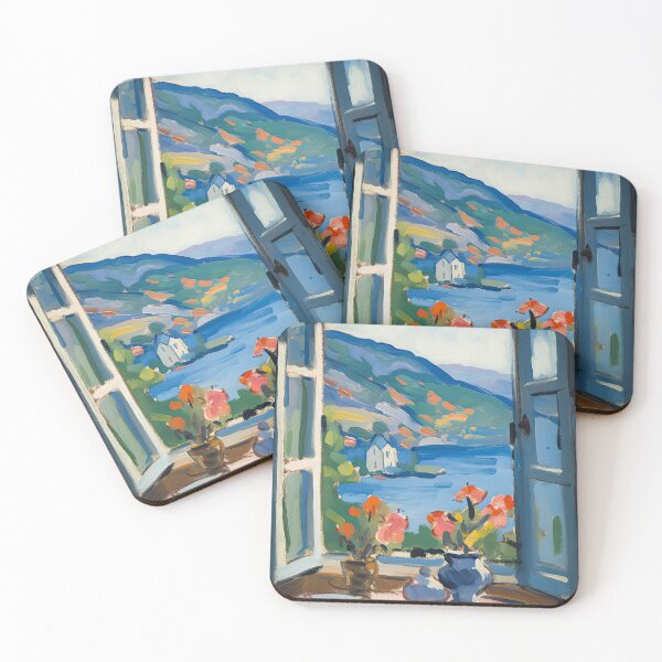Item preview, Serene Vista: A Window to Coastal Bliss designed and sold by Cheeky Companions.