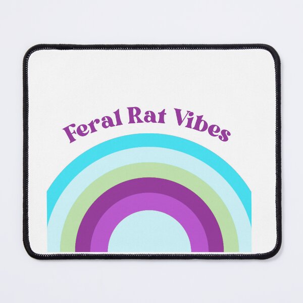 Item preview, Feral Rat Vibes funny saying designed and sold by CreativeBuck.