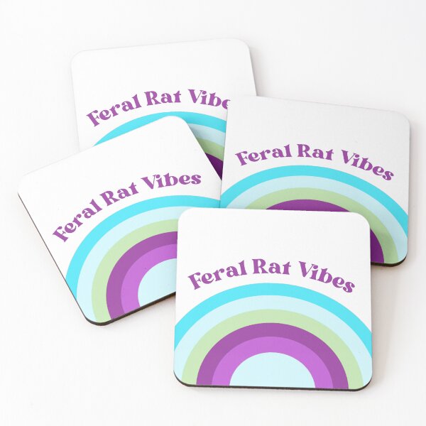 Item preview, Feral Rat Vibes funny saying designed and sold by CreativeBuck.