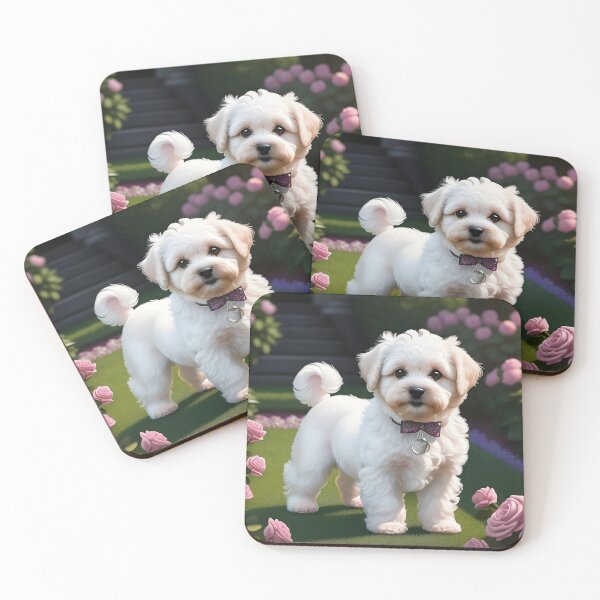 Item preview, Bichón Frisé y Rosas designed and sold by SoulDivaDesigns.
