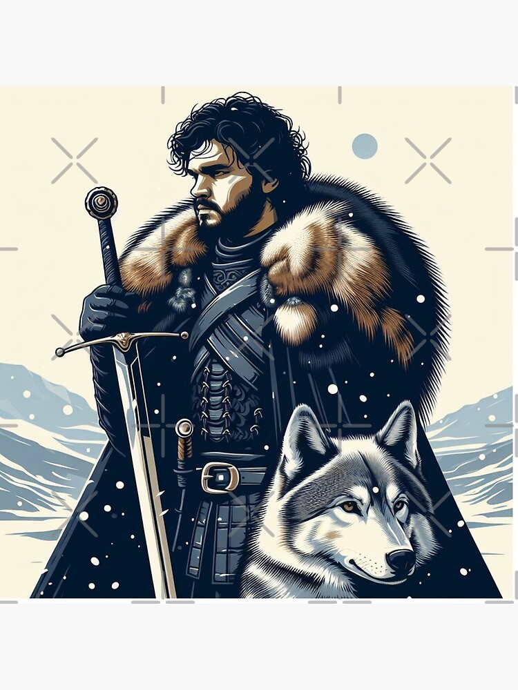 Robb Stark and His Wolf Game of Thrones