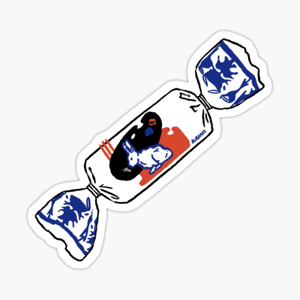 White Rabbit Candy Sticker