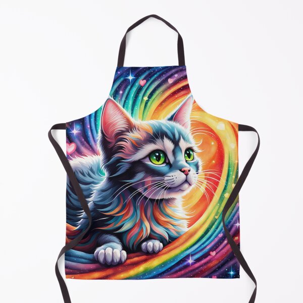 Item preview, Burst of Rainbow Colors Cute Cat designed and sold by purplesensation.