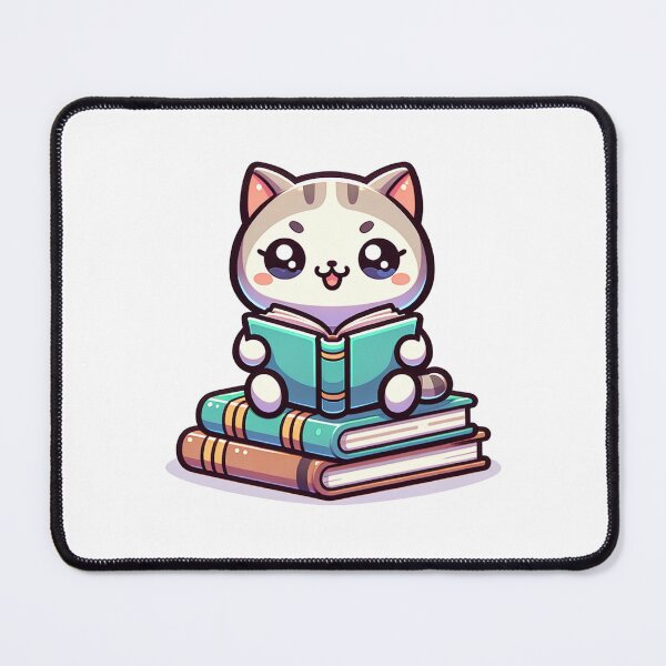 Item preview, Kawaii Cat Reading A Book designed and sold by Got2BSnazzy.