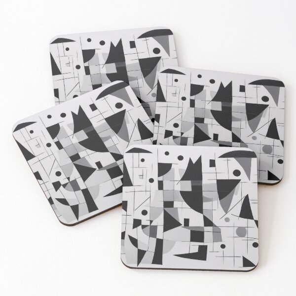 Artikelvorschau, Monochrome Abstract Dynamics entworfen und verkauft von DeMuurdecoratie.