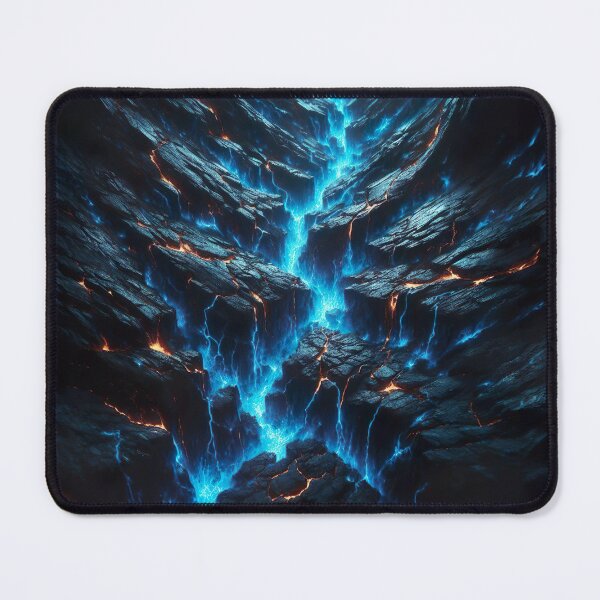 Item preview, Gaming Desk Mat, Blue Flowing Lava designed and sold by MnDShirts.