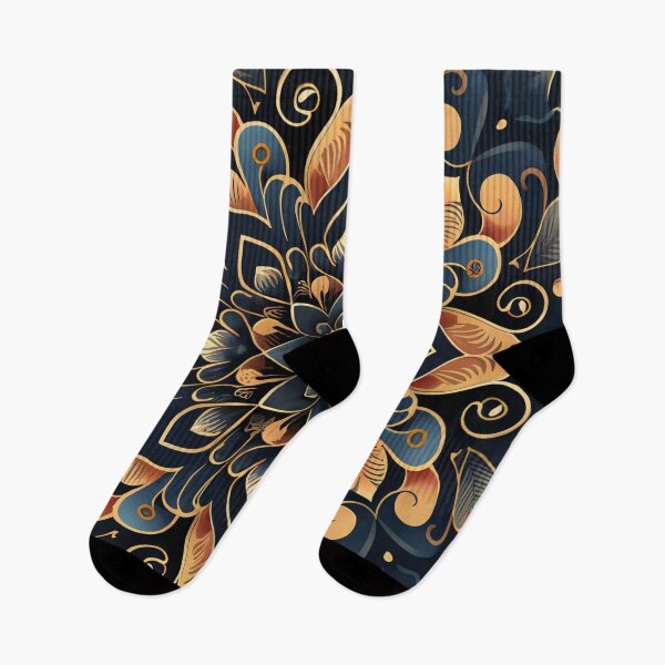 Item preview, Blue and Gold Floral Design designed and sold by Mr-Sunaryo.