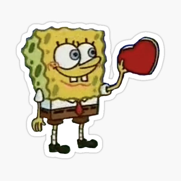 spongebob wholesome heart Sticker