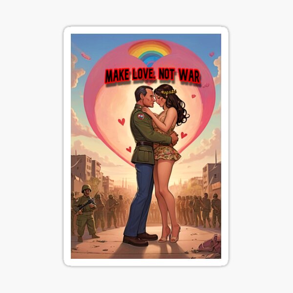 Make love, Not War Sticker