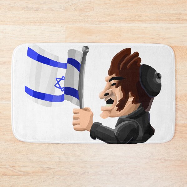 Item preview, javier milei with israeli flag demonstrating his religious status designed and sold by MechanicalART.