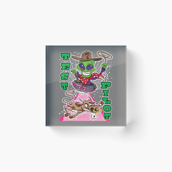 Item preview, Test Pilot Alien Abduction Cow designed and sold by eShirtLabs.