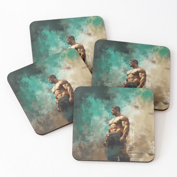 Item preview, Muscle Bear Oil Painting designed and sold by BeautyofMasc.