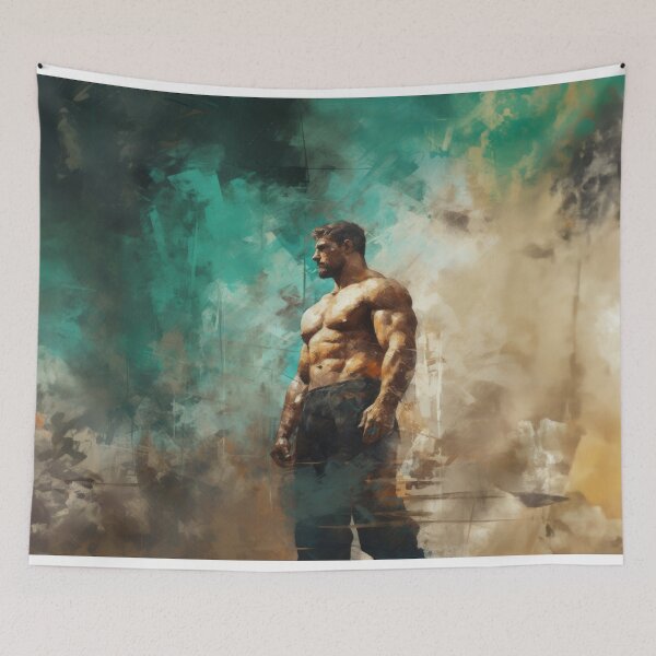 Item preview, Muscle Bear Oil Painting designed and sold by BeautyofMasc.