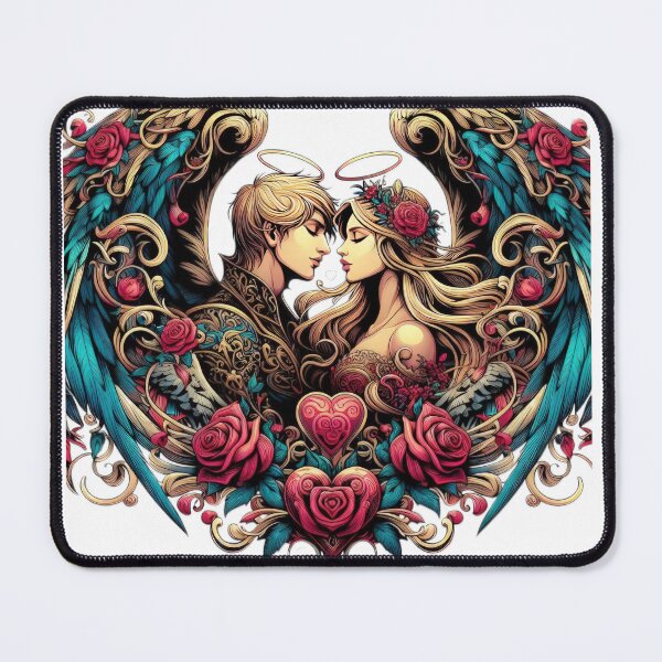 Item preview, Couple Angels goth Gothic happy valentines day designed and sold by Expressions-Sel.