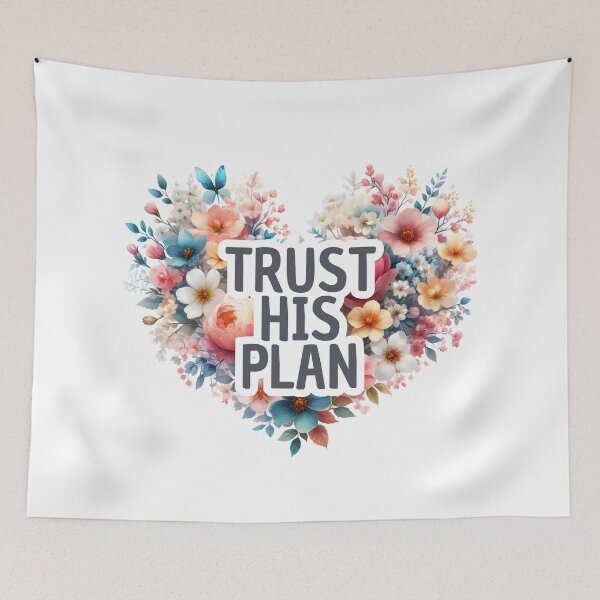 Item preview, Trust His Plan, Gifts with Christian quotes designed and sold by GiftedFaith.