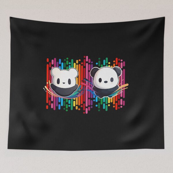 Item preview, Panda on a rainbow designed and sold by GrooveGrip.