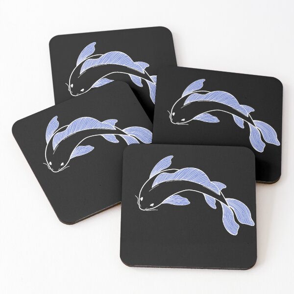 Item preview, koi fish - blue designed and sold by Kiniusia.